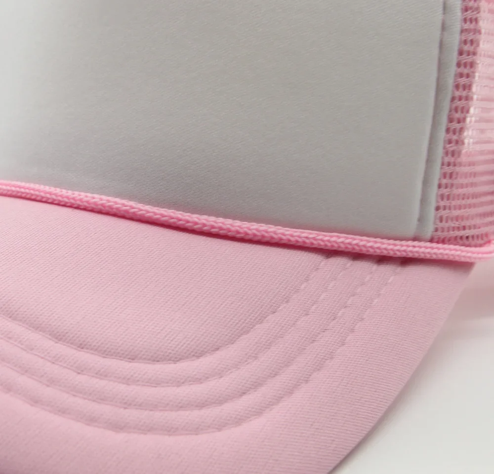 Custom Print Logo Mesh Caps with Rope Men Women Heat Transfer Logo Advertising Foam Trucker Cap Summer Sun Protection Dad Hat