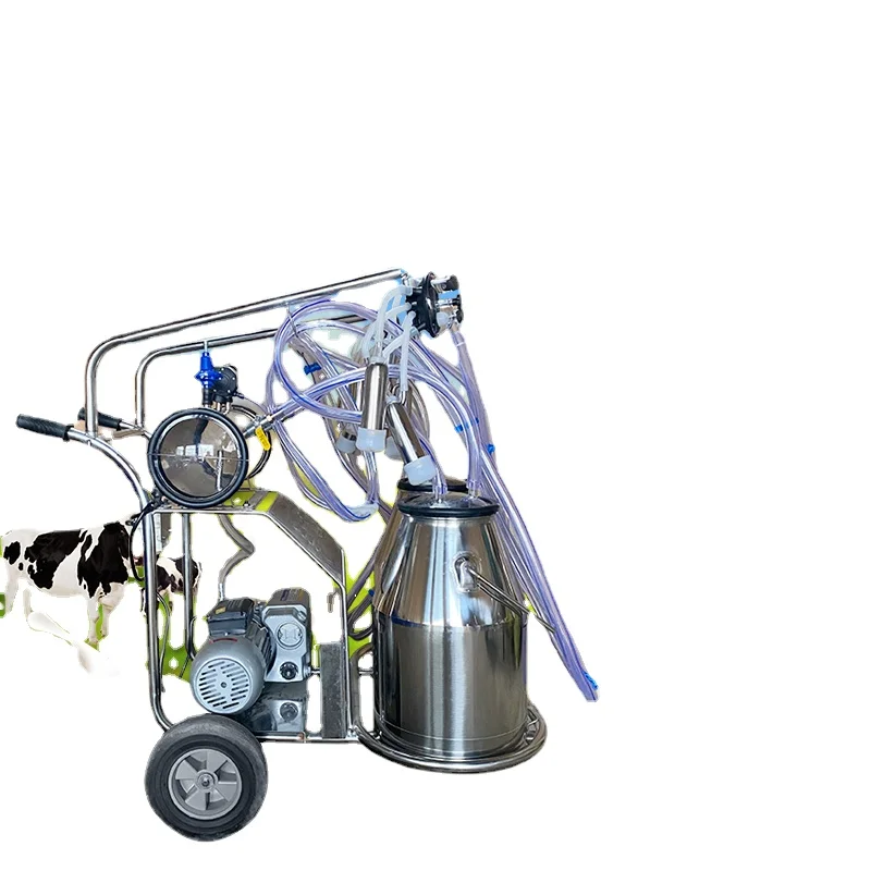 For Household Cattle and Sheep Imported Vacuum Pump Mobile Pulse Cow Goats Milking Machine Camel Breast Pump Milker