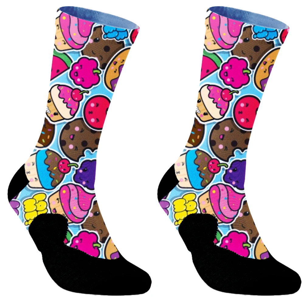 Chaussettes unisexes en coton Street Chips, chaussettes optiques standard, chaussettes fantaisie amusantes, chaussettes de skateboard pour adolescents, chaussettes décontractées pour femmes