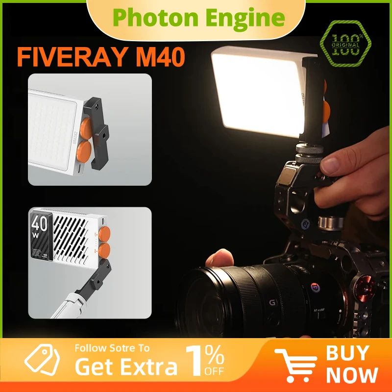 

ZHIYUN FIVERAY M40 40W Led Lights Handheld Pocket Light Photo Video Lamp Fill Light Photography Lighting