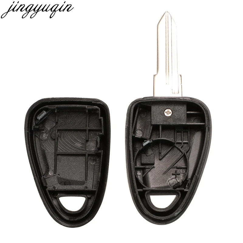 Jingyuqin Remote Car Key Case Shell For Fiat Iveco Uncut GT15R Blade Blank FOB Replacement 0 Button