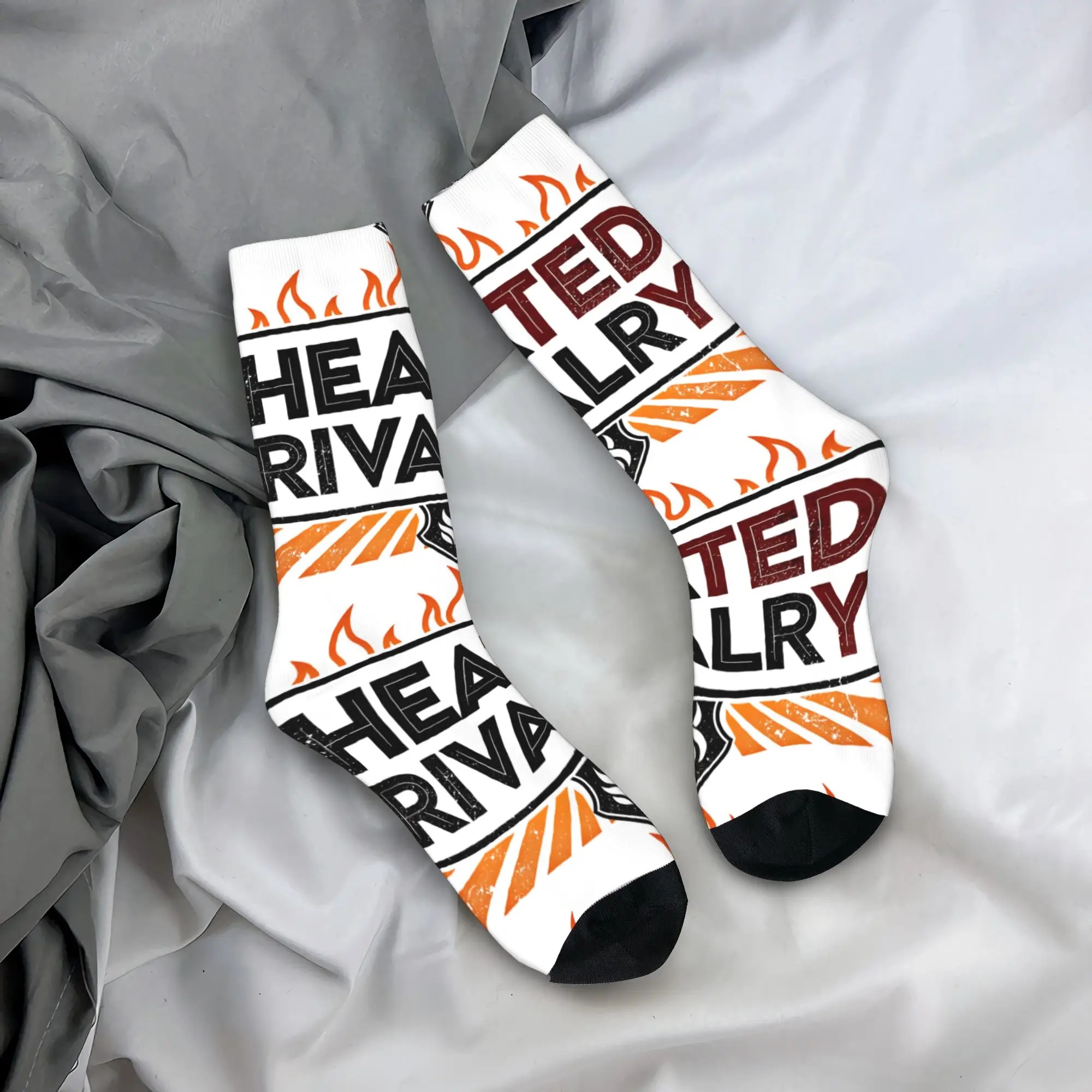 

Зимние теплые забавные мужские и женские носки с подогревом для вращающихся хоккеев с логотипом, дышащие носки для скейтборда