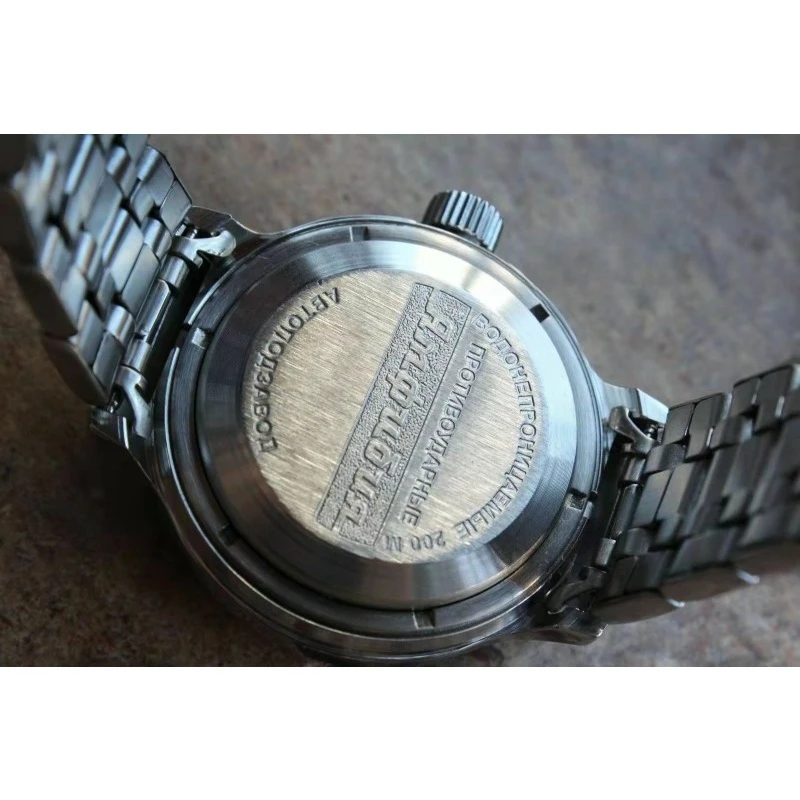 ساعة عسكرية برمائية فروجمان ساعة ميكانيكية أوتوماتيكية للرجال 200 متر مقاومة للماء مضيئة للغوص