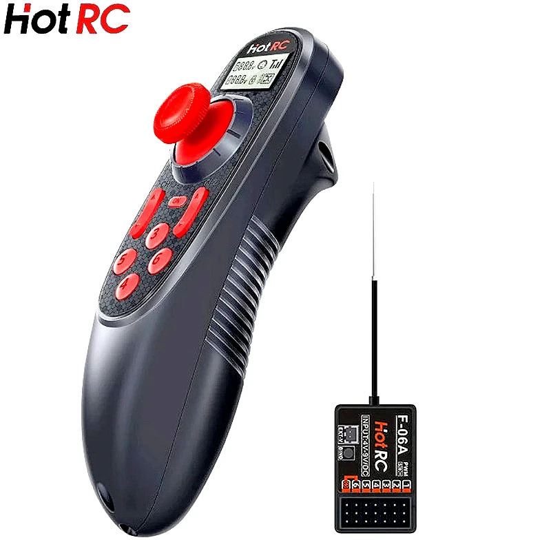 HOTRC DS-600 6CH 2.4GHz Radio System Transmitter with PWM 6 Channel Receiver for RC Boat Remote Control