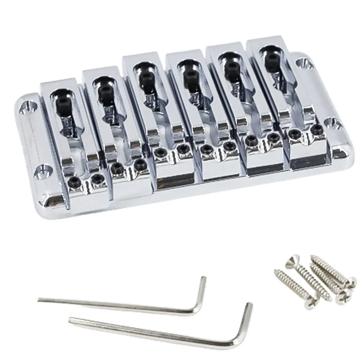 A61P 6 String Guitar Bridge Fixed Hardtail Bridge for Electric Bass Guitar Replacement Part