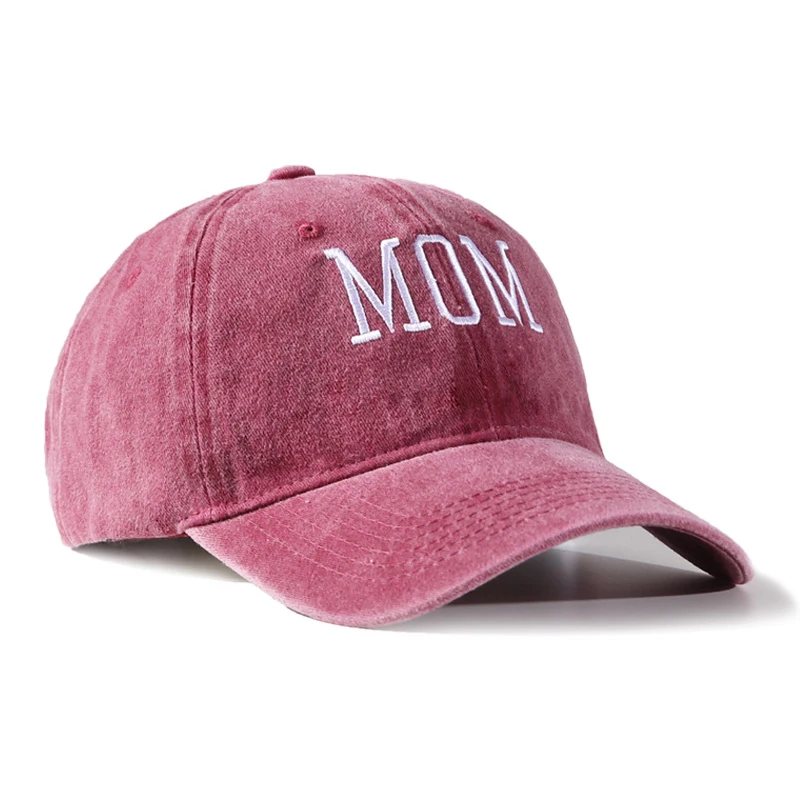 Adjustable Unisex Baseball Cap DAD MOM Embroidery Snapback Cotton Hat for Outdoor Running Beach Sports Events