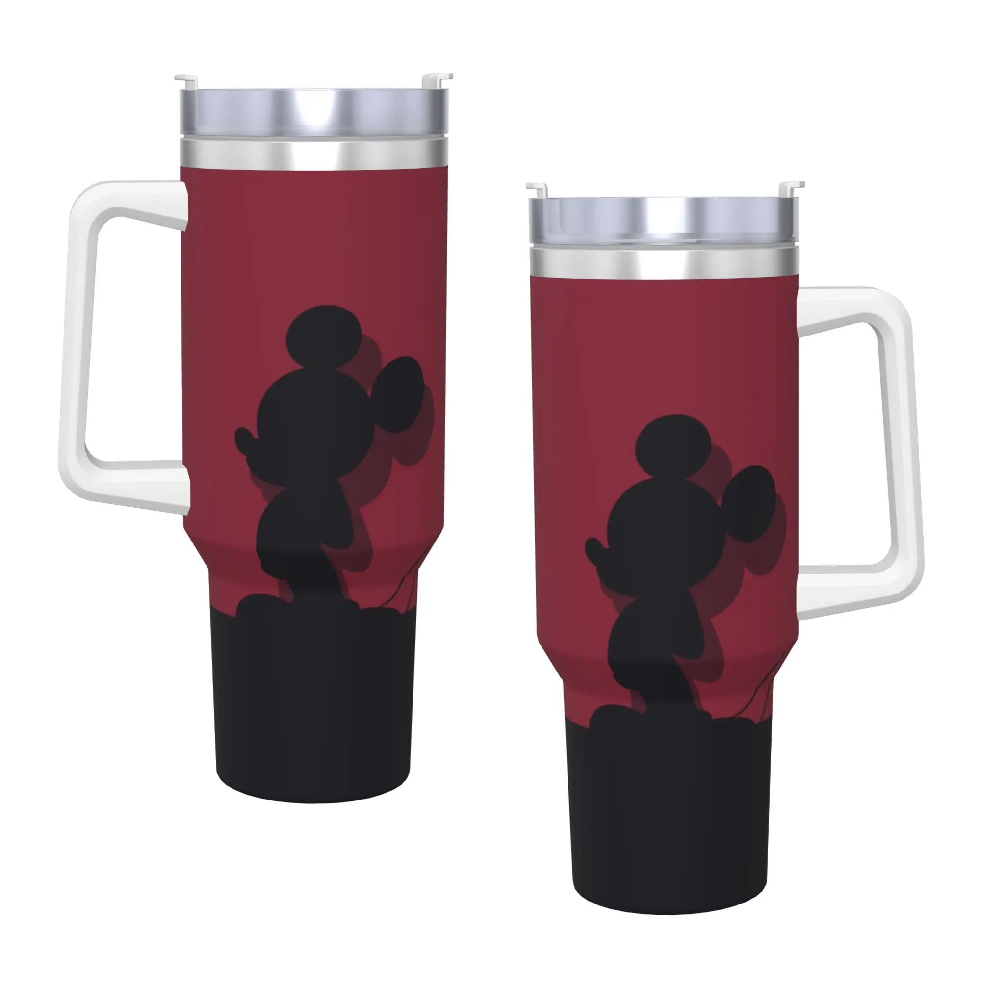 

Подарок на День святого Валентина: кружка-термос с изображением Микки и Минни, 40 унций, из нержавеющей стали, с двойными стенками, вакуумная изоляция, с трубочкой