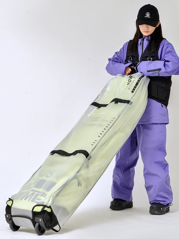 Waterproof Snowboard Bag Wheelie Board Case Protective Cover Banana Skin Single Double Board Skateboard Luggage Protector