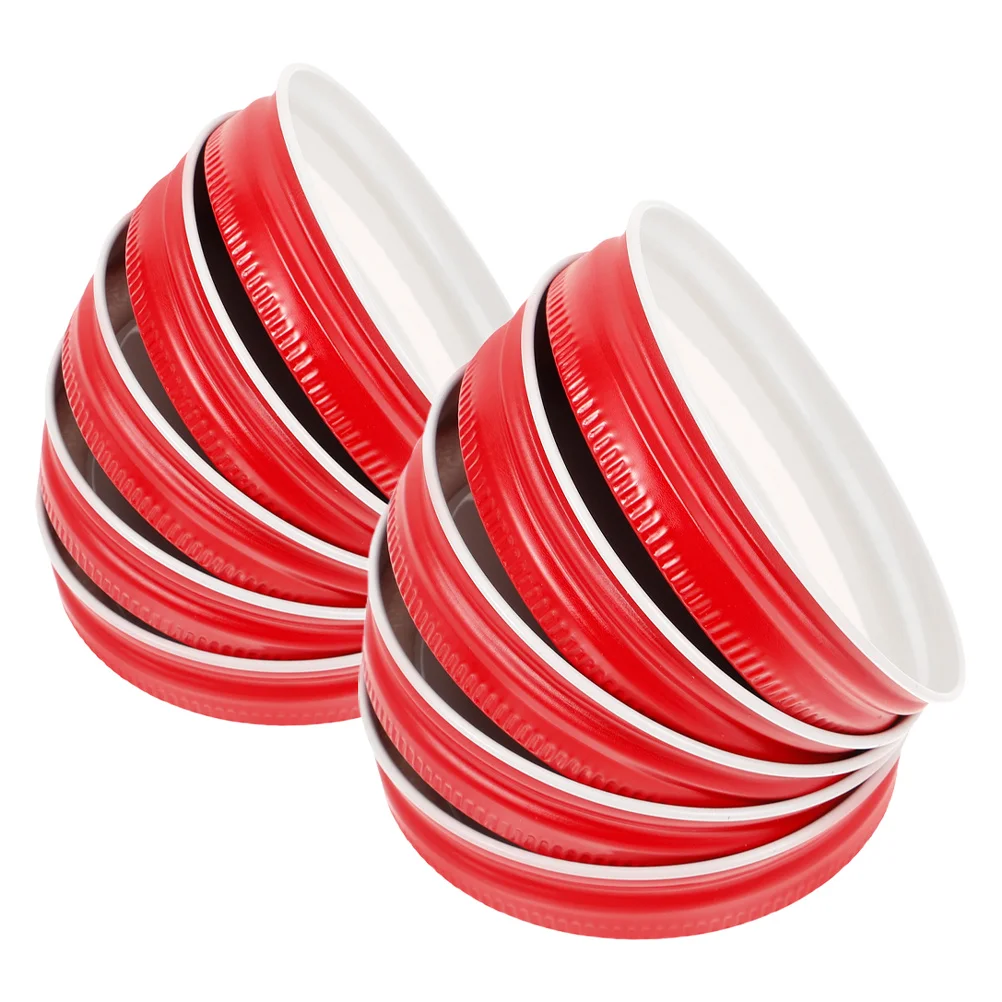 

10 Pcs Mason Jar Lids Large Mouth Canning Seals Leak-proof Caps Liner Jars Regular Metal Cover