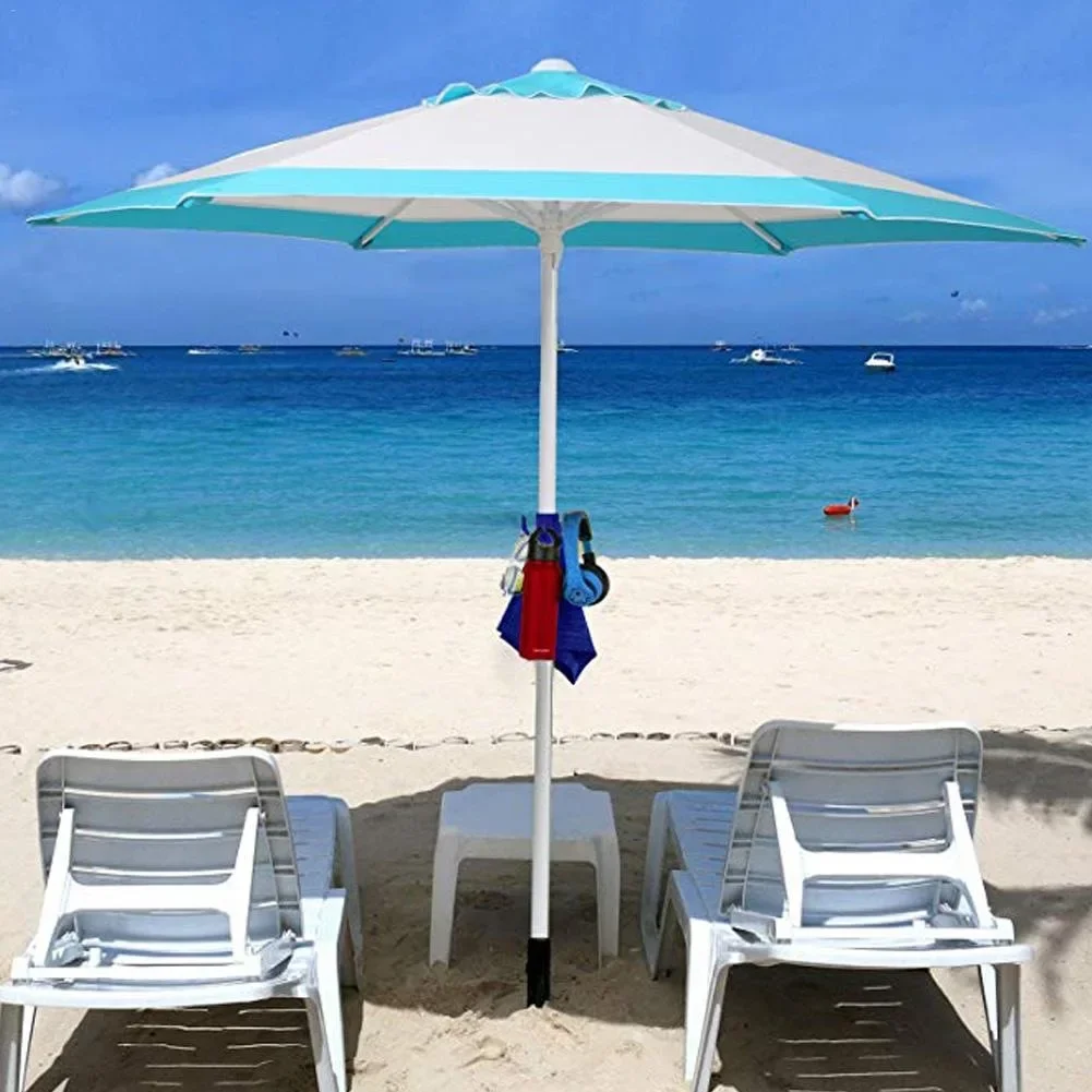 Gancho de plástico para sombrilla de playa, estante colgante para exteriores, cierre de viaje para acampar, gancho de 4 puntas para toallas, bolsas, sombreros, percha