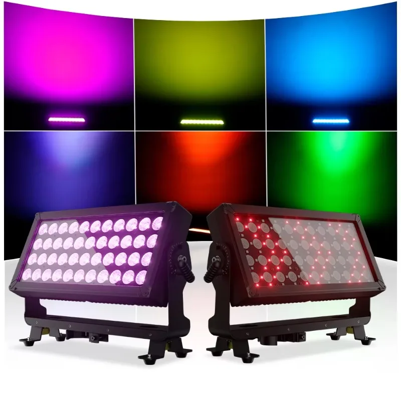 IP65 waterproof RGBW 4 in 1 floodlight DMX512 outdoor stage wall washer, suitable for concerts, DJs, discos, architectural