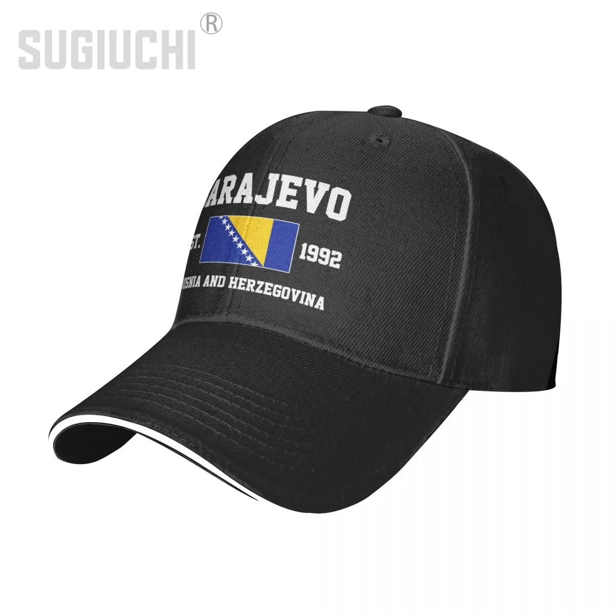 Baseball Cap Bosnia And Herzegovina EST.1992 Sarajevo Capital Men Women Unisex Hip Hop Sandwich Caps Snapback Golf Hat Fishing