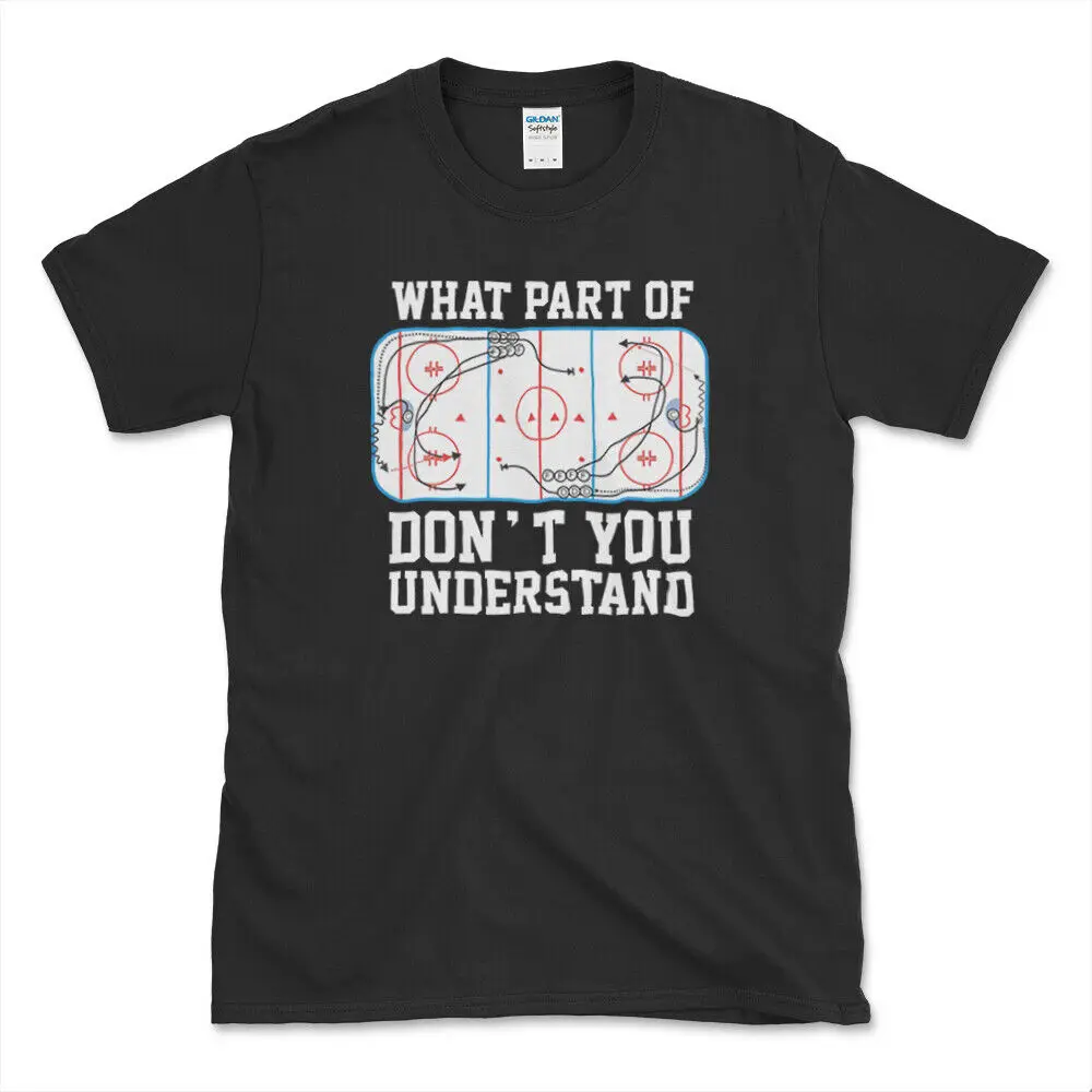 Limited Funny Ice Hockey Tactics Logo T-Shirt S-3XL