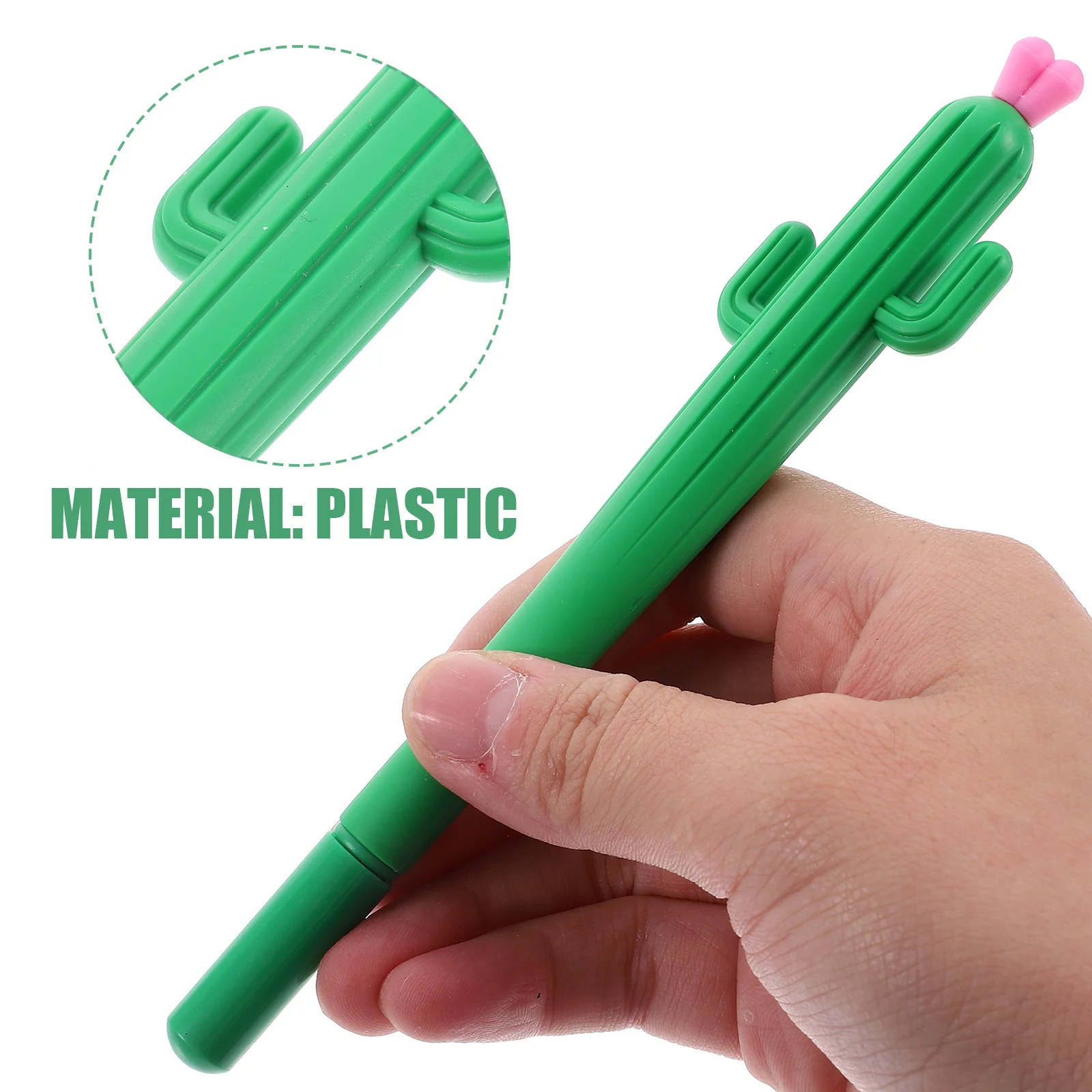 10 Pcs Cactus Ballpoint Pen Gel Student Writing Signing Pens Stationery Supplies Plant