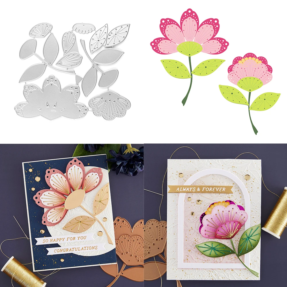 

Beautiful Lotus Metal Cutting Dies Embossing Diecut For DIY Photo Album Card Making Scrapbooking Decoration Crafting Supplies