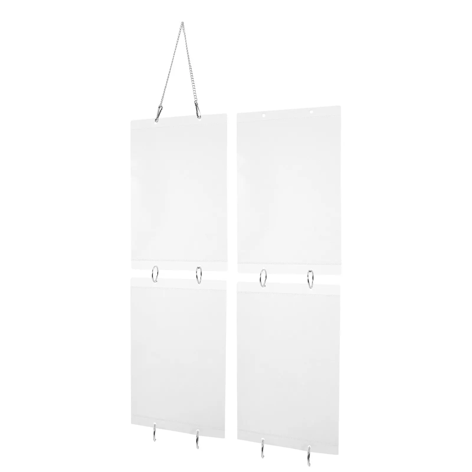 

1Set Transparent Price Tag Hanging Sleeve A5 Side-Insert Label Holder Retail Display Pocket Supermarket Poster Organizer