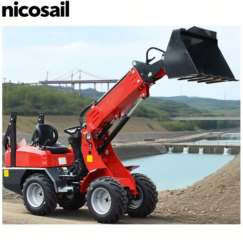 

All terrain micro loader for construction sites farms and warehouses high load telescopic arm heavy-duty wheel loader