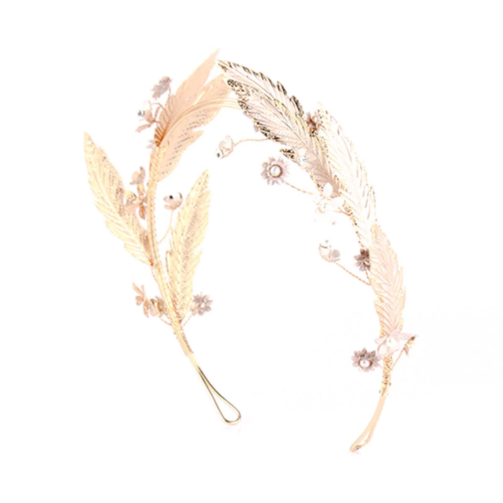 

New Hot Retro Female Hairbands Party Prop Gold Leaf Decor Decorative Headband Hair Decoration for Women Girls