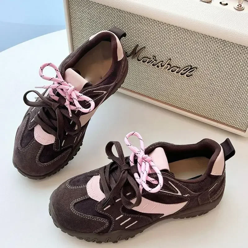 

Women's Flat Shoes 2025 Autumn Fashion Round Toe Soft Sole Anti Slip and Wear-resistant Low Top Single Shoe Casual Sports Shoes