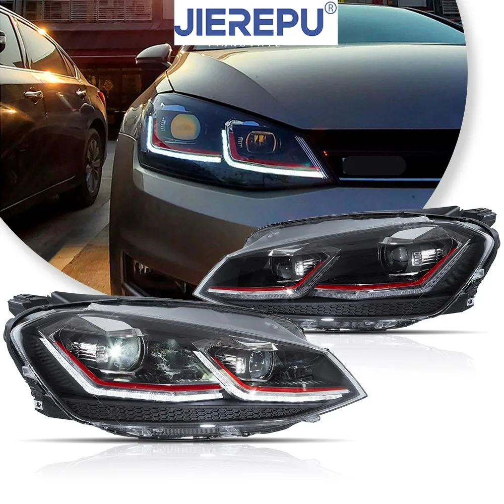 

Car Headlight Assembly For 2018-2021 Volkswagen Golf MK7.5 FULL LED Headlights For Halogen Model Auto Headlights Accessories
