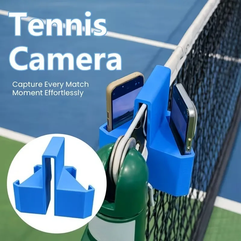 Fence Phone Mount Portable Clamp 3D Printed Tennis Camera Holder for Match Analysis Court Practice Live Streaming Sports