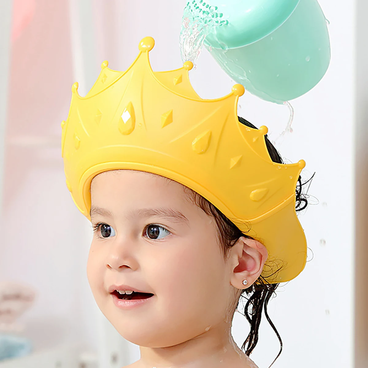 Children\'s shower cap Baby bath cap Shampoo cap Adjustable shampoo cap Mother and baby shampoo cap for children