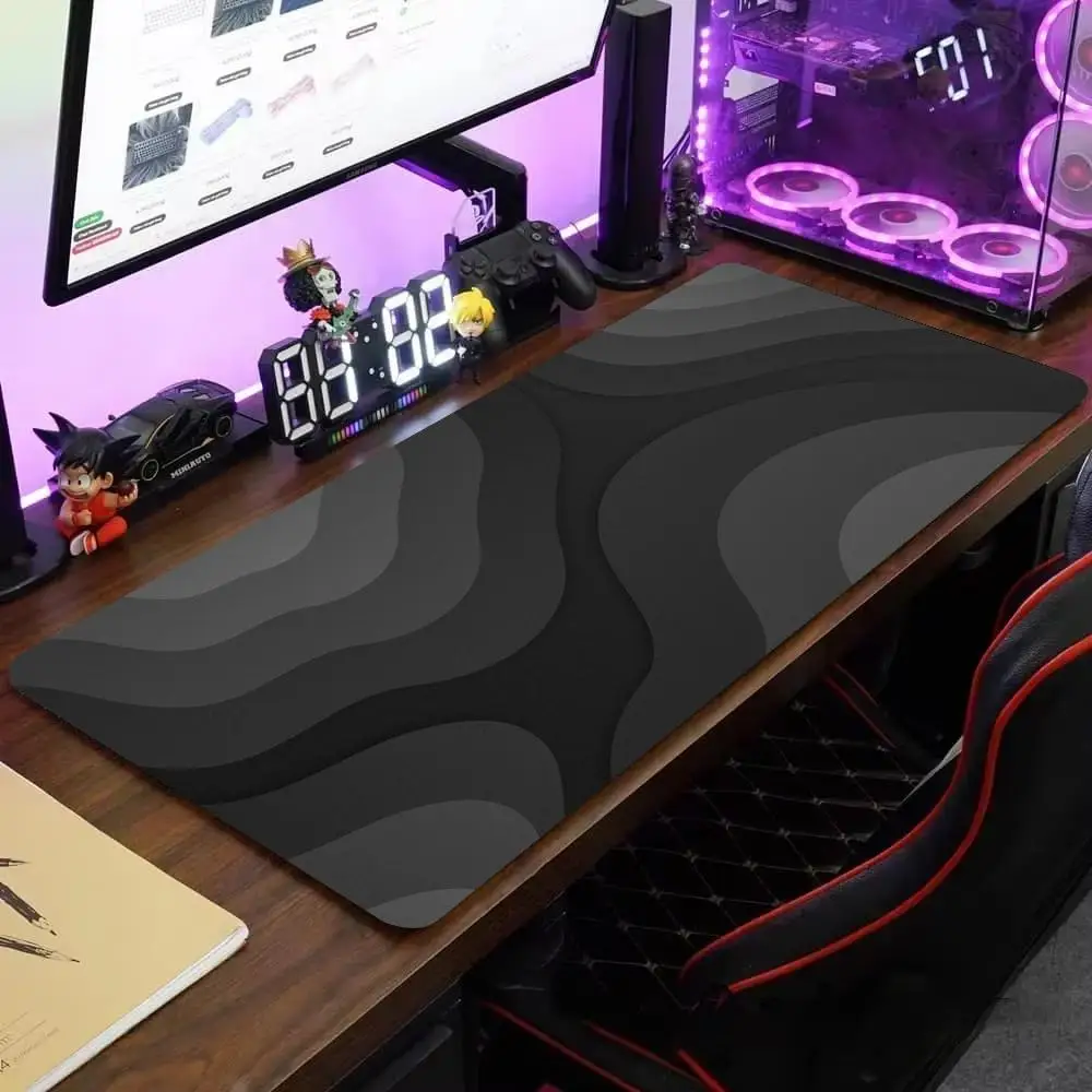 رمادي منحنى ماوس الوسادة XXL ملحقات الكمبيوتر مكتب ألعاب الجدول الحصير المطاط المضادة للانزلاق الألعاب لوحة المفاتيح ماوس منصات مكتب 40x90