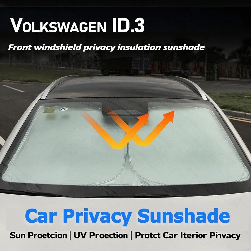 

Солнцезащитный козырек на лобовое стекло автомобиля, подходит для Volkswagen ID.3, автомобильный солнцезащитный козырек, летние предметы первой необходимости для автомобиля, солнцезащитный козырек, защита конфиденциальности на открытом воздухе