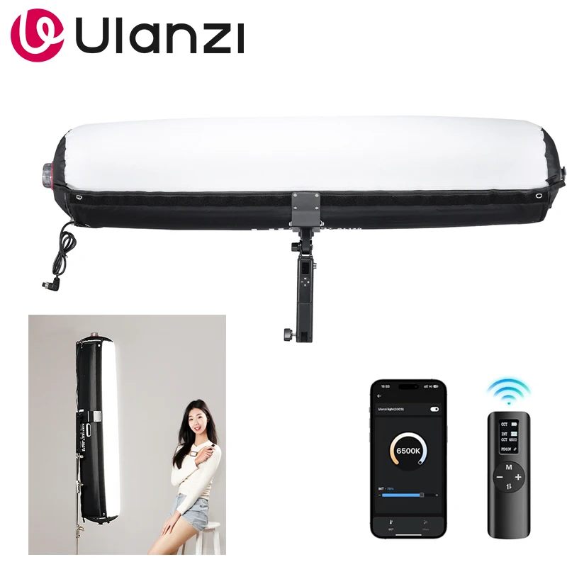 Ulanzi AL120 136W Inflatable Tube Light LED Video Light Photography with Remote Controller for YouTube Game Live Soft Lighting