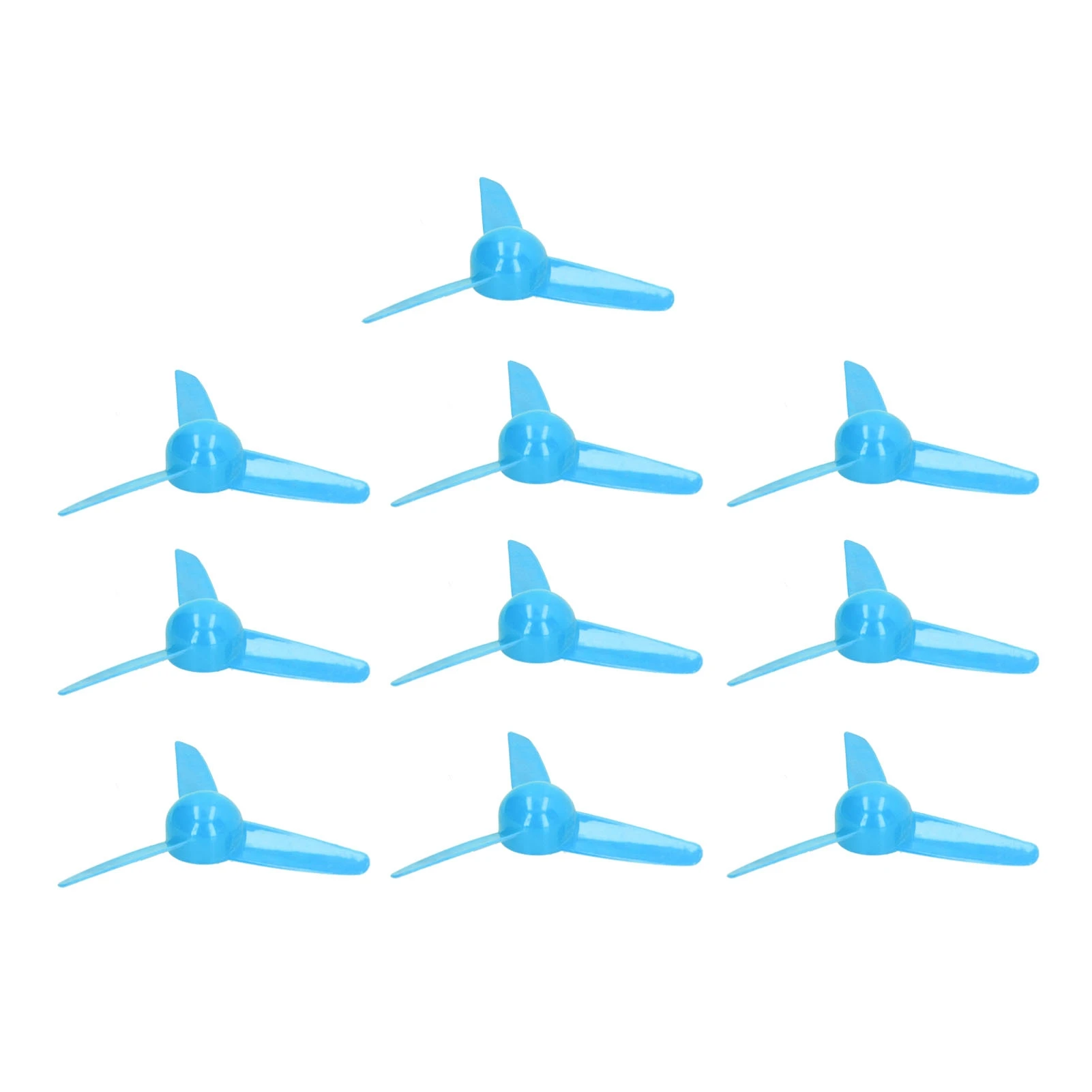 10Pcs 70mm 3 Blades Propeller Plastic DIY Toy Boat RC Car Rotating Accessories 2mm HoleBlue