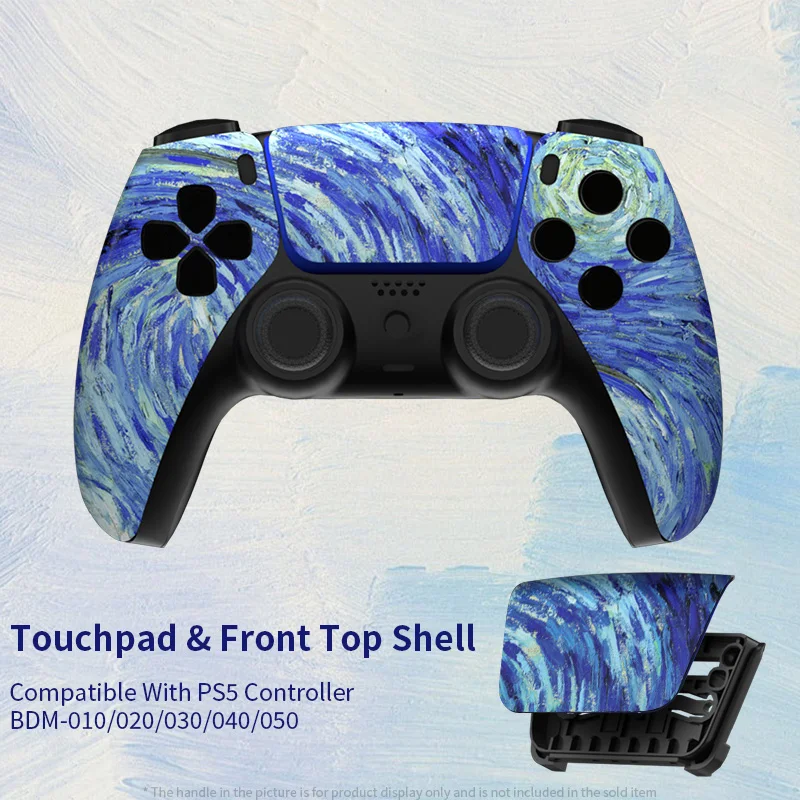 

PS5 Controller Case Touchpad Gamepad Cover Replacement Front Cover Handle Suitable for BDM-010/020/030 Limited Van Goghs Starry