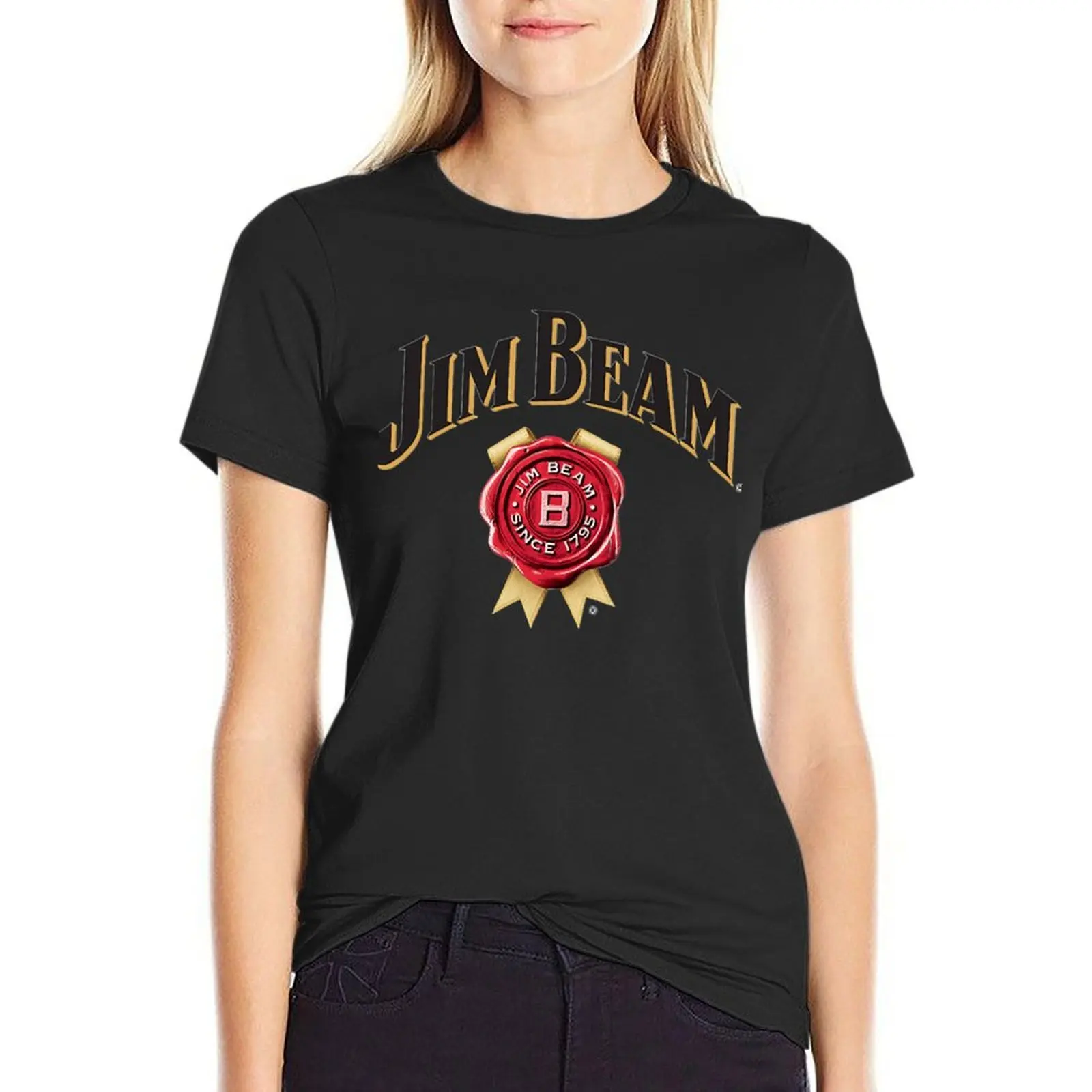 Jim Beam T-Shirt funny sports fans blacks korean fashion oversized t shirts for Women