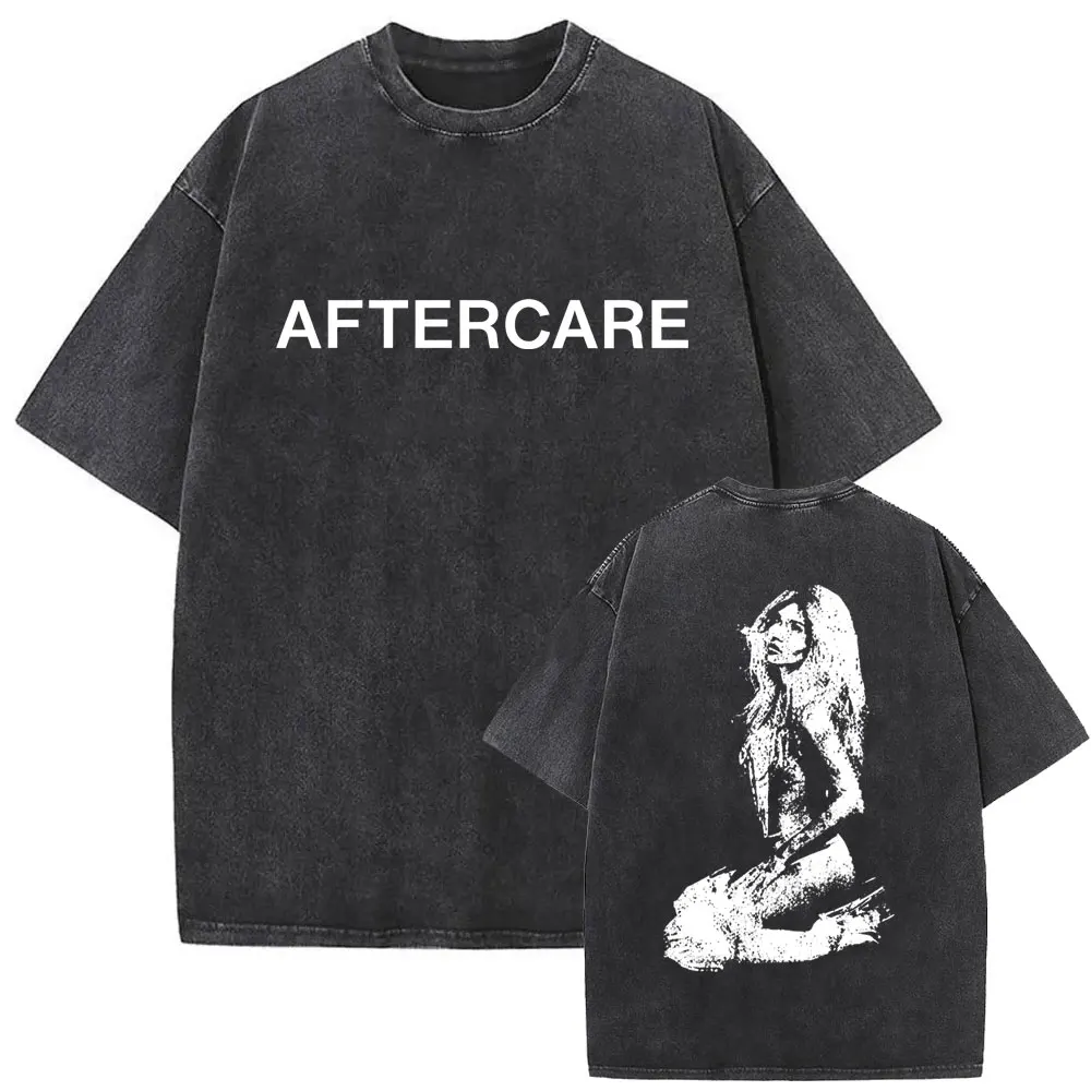 

Washed Vintage Nessa Barrett Aftercare Photo Print T-shirt Men Women Fashion Pop Punk Short Sleeve T Shirts Unisex Streetwear