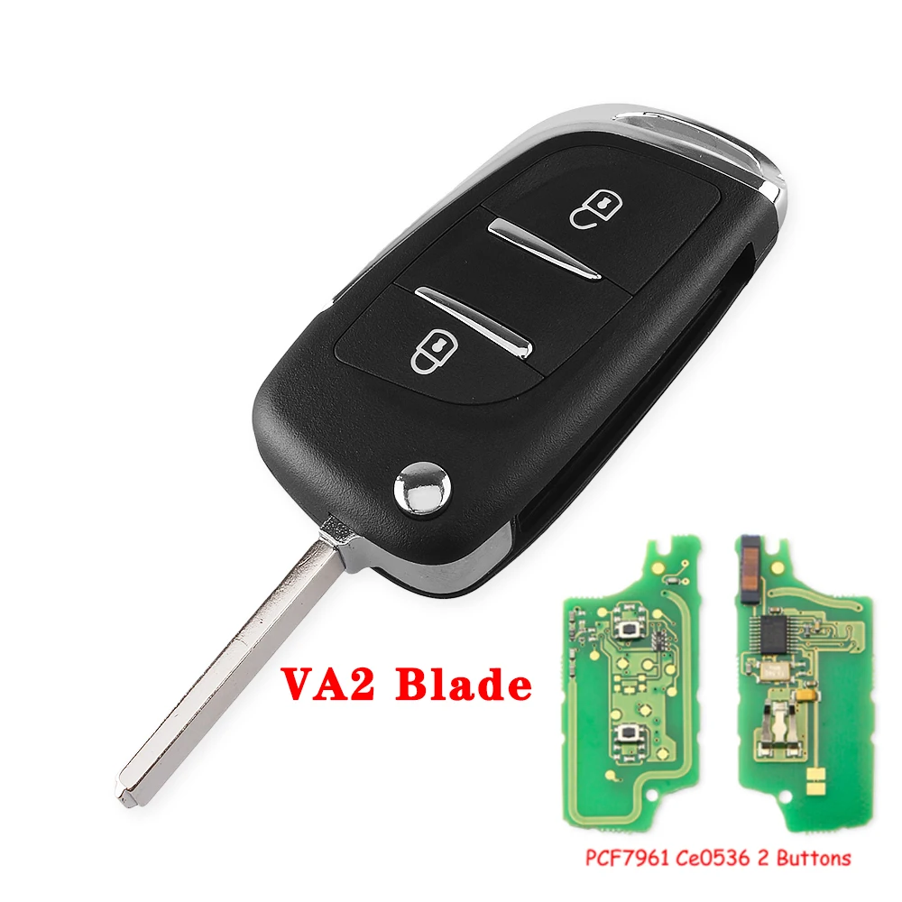 KEYYOU 433/434 MHz ASK/FSK Geändert Fernbedienung Auto Schlüssel Für Peugeot 107 207 307 307S 308 407 607 CE0536 CE0523 VA2/HU83 2/3 BTN Schlüssel