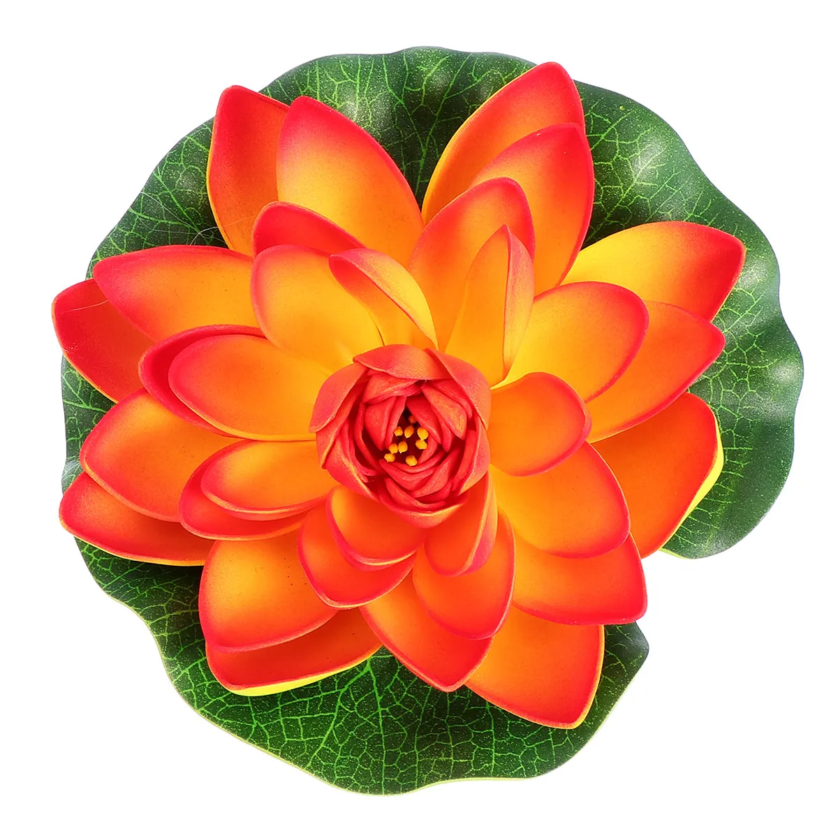6Pcs Artificial Water Plastic Floating Pond Decor Deep Green Embossed Leaves for Outdoor Indoor Pool
