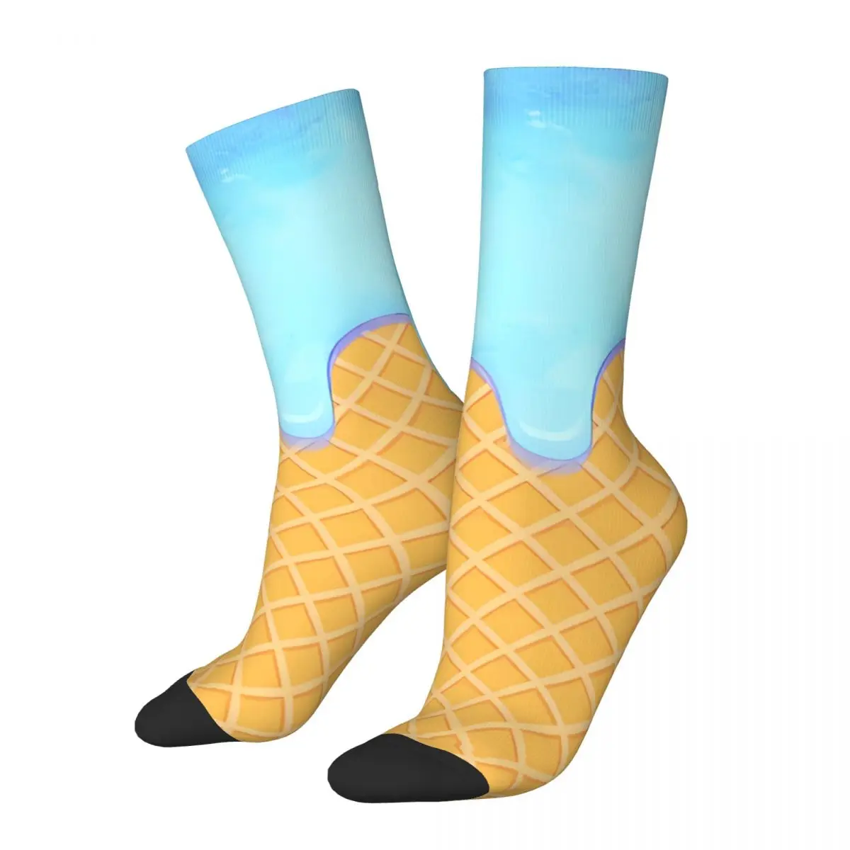 Melted Chocolate Vanilla Ice Cream Sock Printed Man Polyester