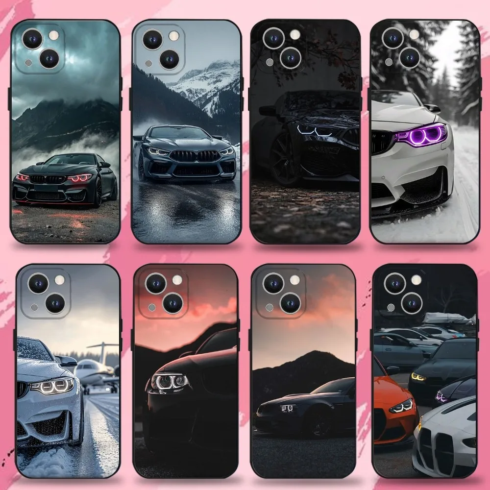 

Black White for B-BMW Phone Case For iPhone 16,15,14,13,12,11 Plus,Pro Max,XS,X,XR,SE,Mini,8,7,Soft Silicone Black Cover