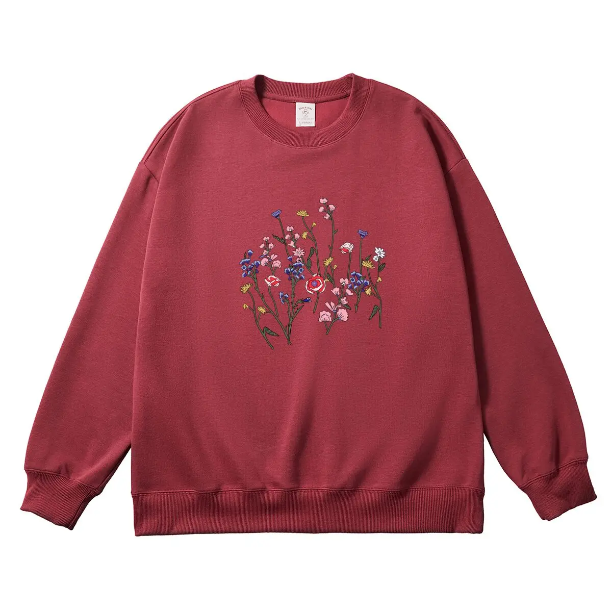 Oversized Women's Pullover Color Flowers Graphic Woman Tops Female Sweatshirt Round Neck Long Sleeve Autumn Winter Clothes
