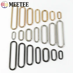 10Pcs Meetee 15-60mm Metal Buckles O Ring Handbag Oval Connect Hook Bag Strap Belt Clasp Shoes Leather Buckle Hardware Accessory