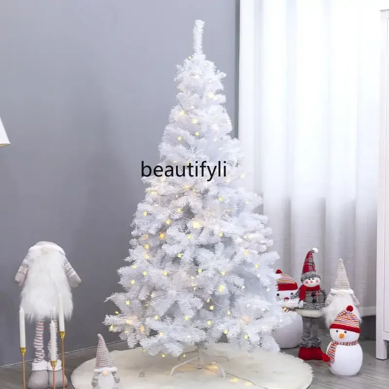 

NQ Christmas decoration white Christmas tree set shopping mall scene arrangement led luminous tree set