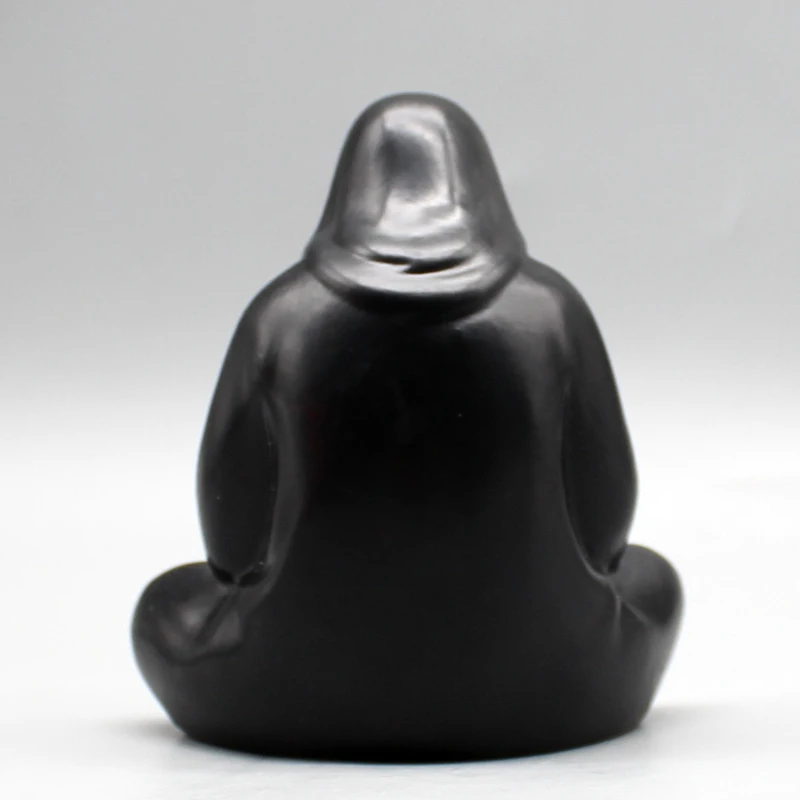 Homme Noir Mystérieux Sans Visage, Décoration de Bureau, Bouddha, Darhouse, Modèle de Méditation, Figurines d'Action, Statue, Cadeaux