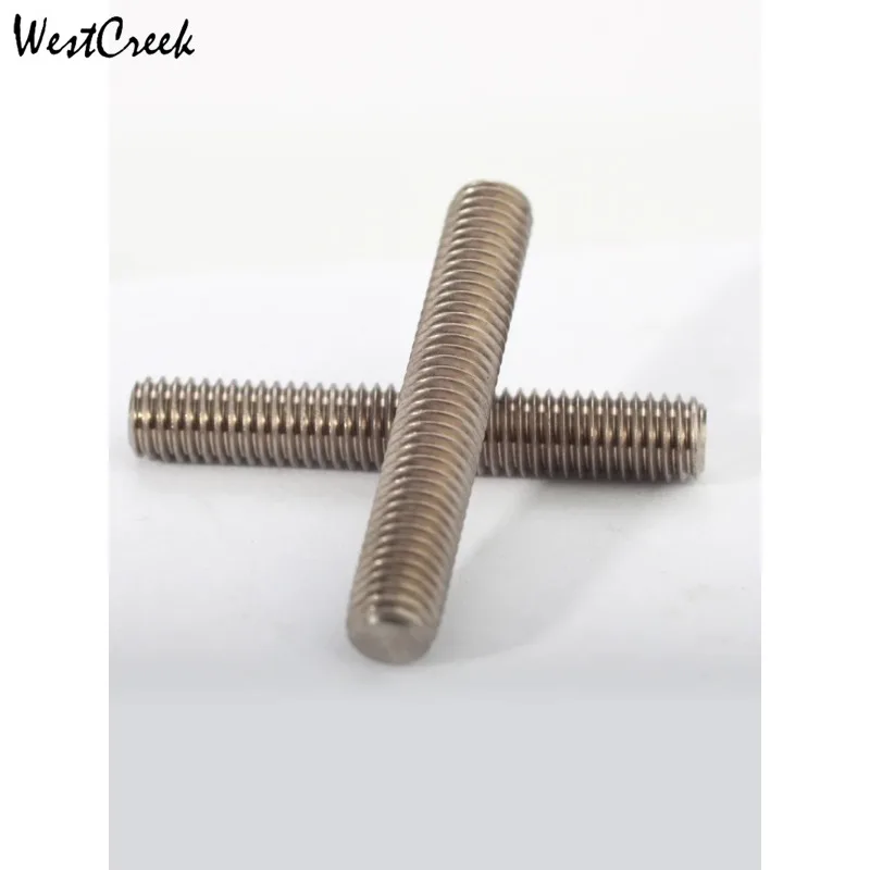 WESTCREEK Ta2 Titanium Bolt M3M4M5M6M8 Metric Full Threaded Bar Studding Rod Not Polished Grade 2 Titanium Screw customize