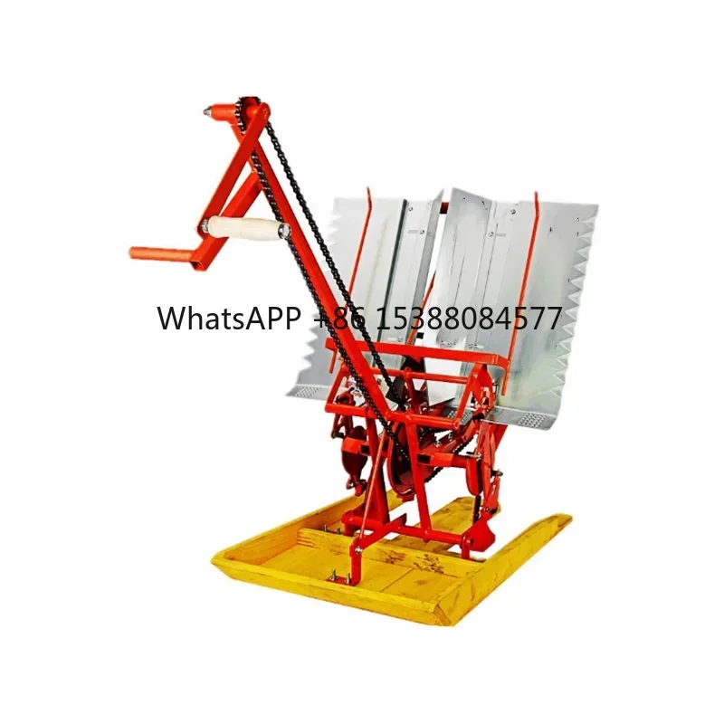 Профессиональный заводской 2-рядный трансплантатор для риса 2-рядная машина для посадки риса Ручной трансплантатор для риса