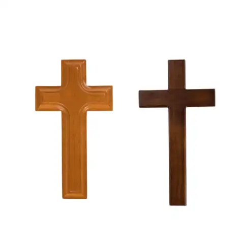 나무 십자가 기독교 예수 십자가 수제 장식 우리 가족을 축복하십시오
