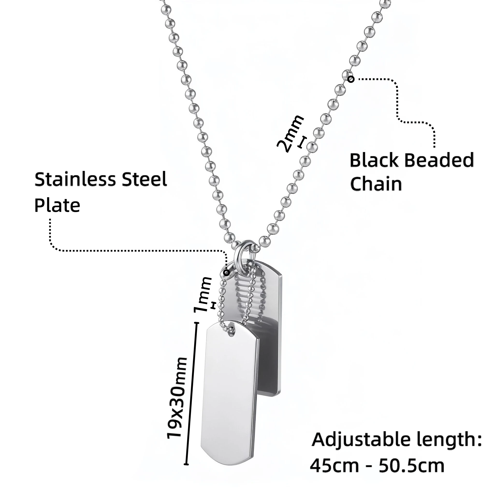 روندا قابل للتعديل حجم الرجال علامة قلادة قلادة مطرز سلسلة العصرية الأزياء والمجوهرات التبعي
