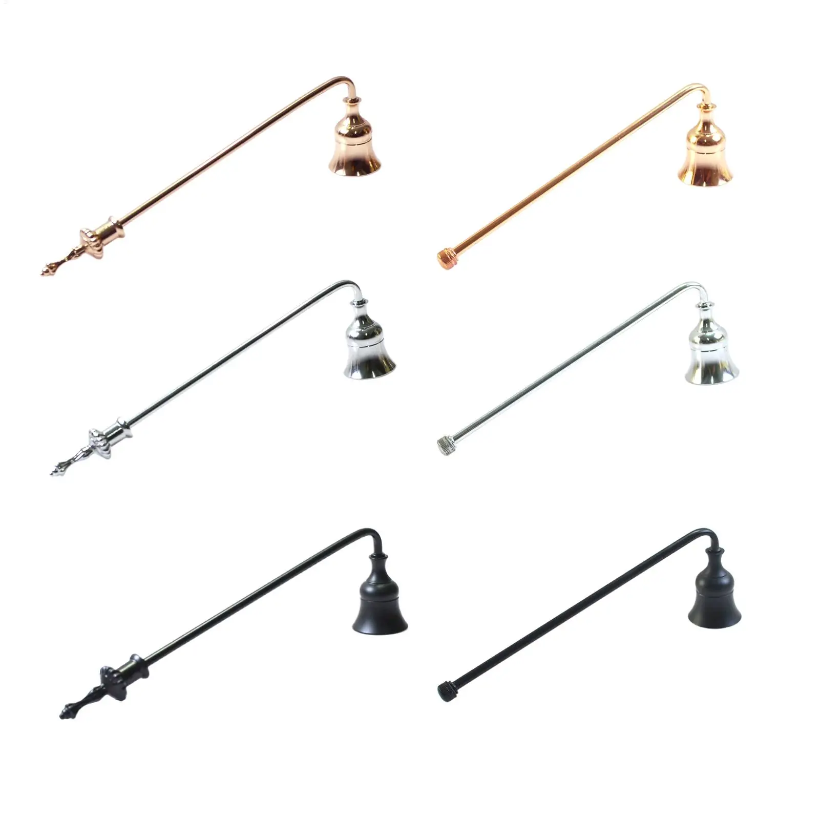 Apagavelas de metal con forma de campana para aromaterapia, herramienta para apagar la llama del mecha de las velas