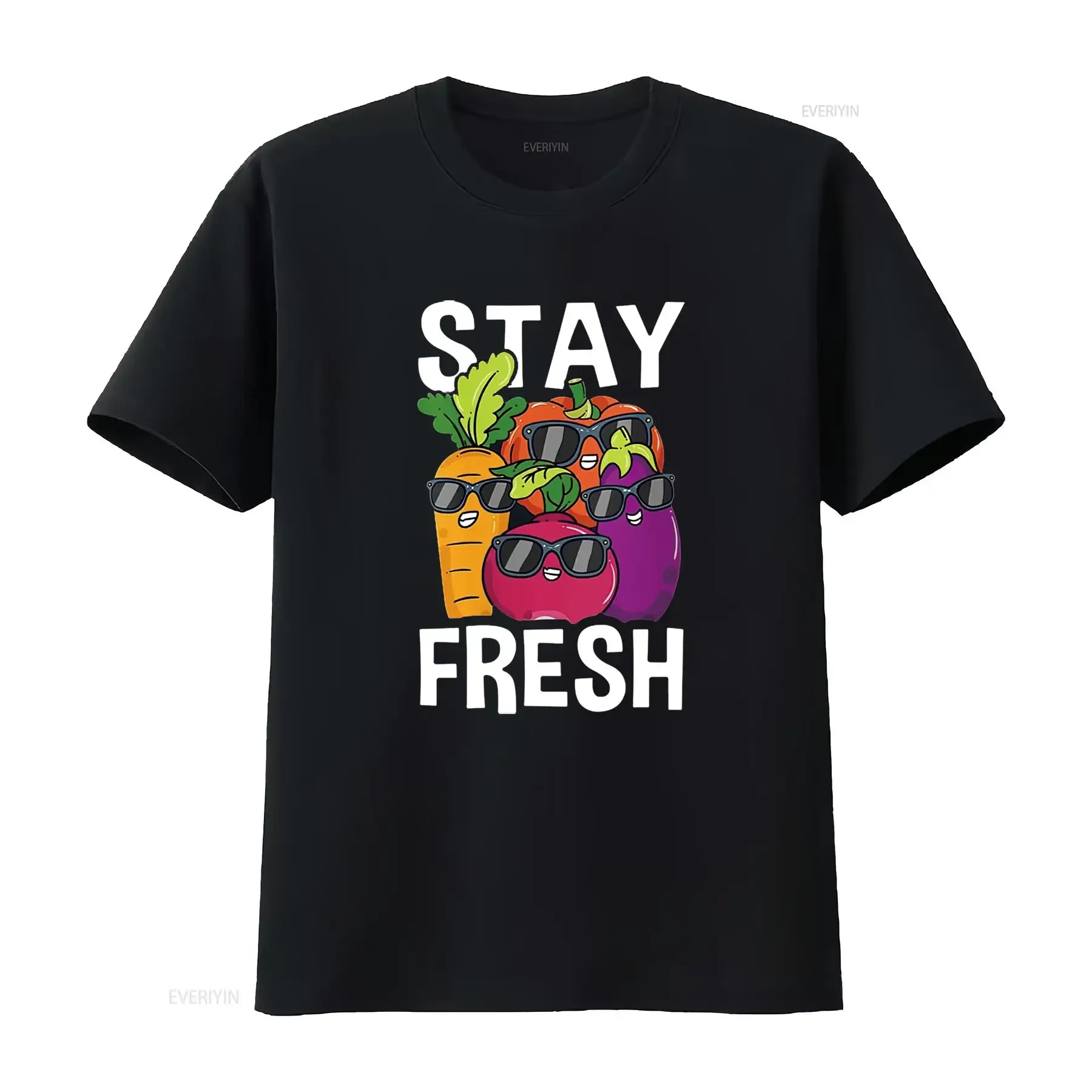 Womens Stay Fresh Veggies Characters Hilarious Veg Stylish Women s T Shirt with s Summer Top vintage Washed fashion streetwear