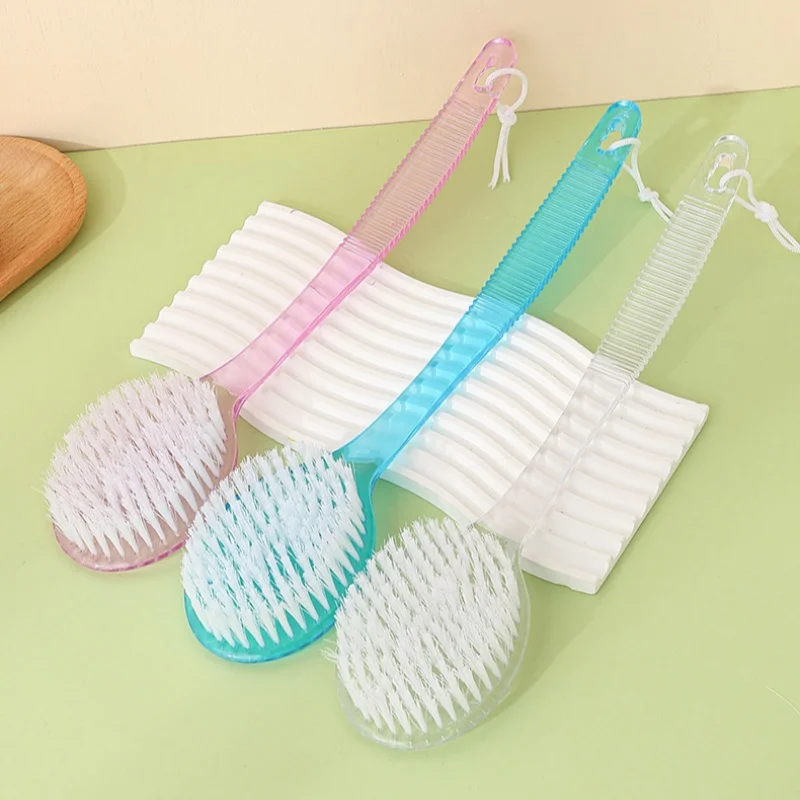 

Long Handle Scrubbing Bath Brush Single Sided Body Back Shower Sponge Exfoliating Scrubber Soft Hair Skin Massage Bathing Brush