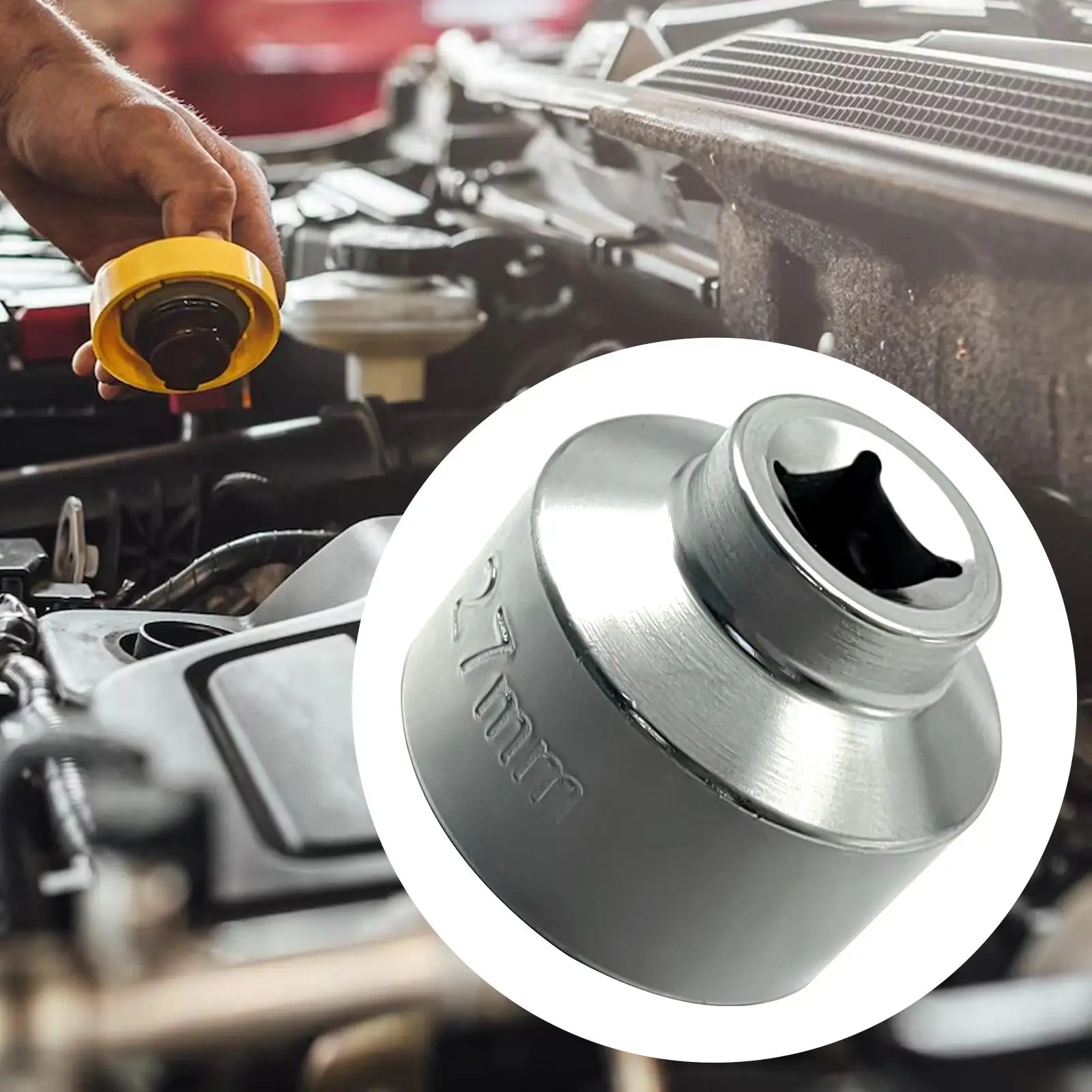 27mm Low Profile Oil Filter Wrench Socket Steel for Fiat All 27mm Caps