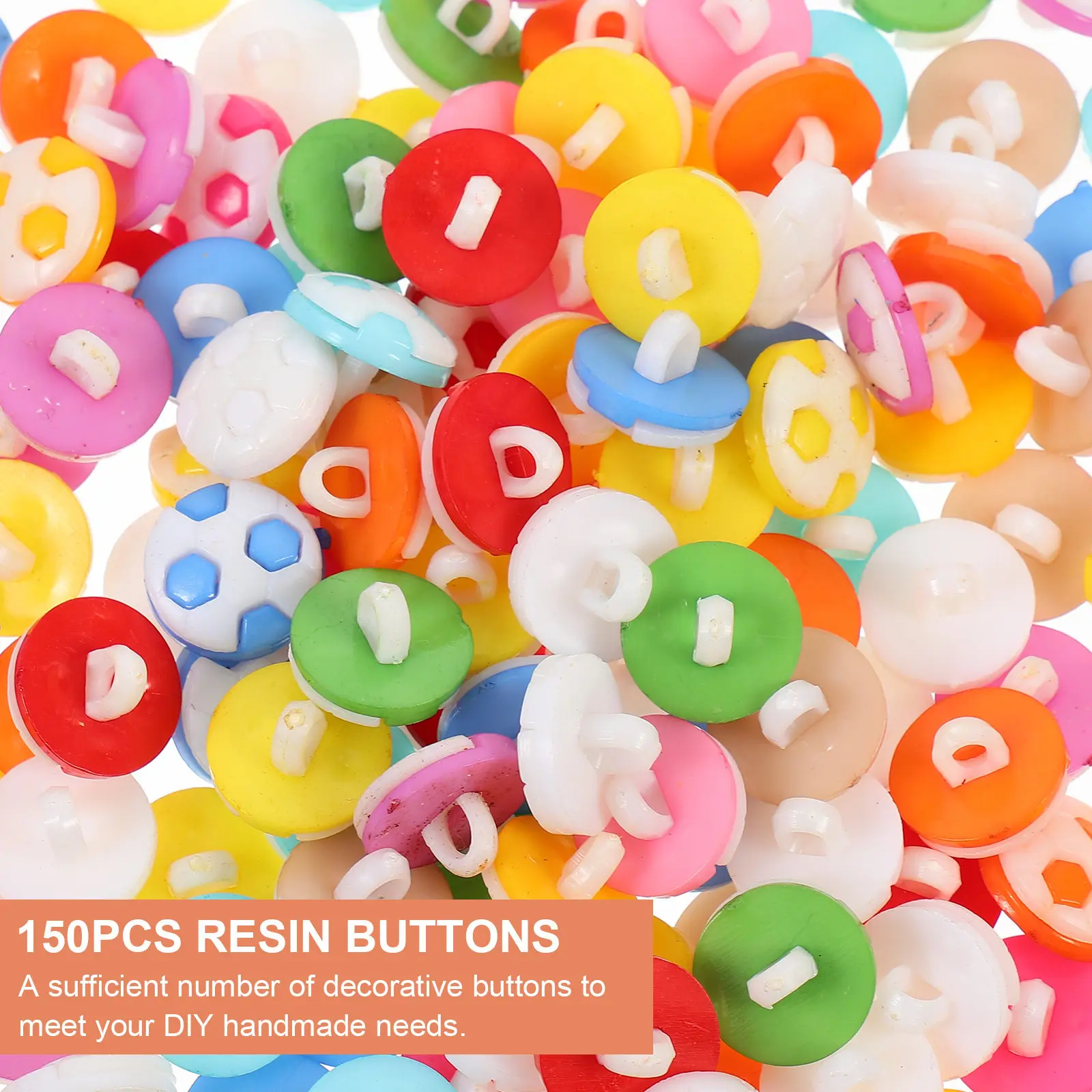 

150Pcs Football Shape Resin Buttons DIY Craft Sewing Accessories Decorative Apparel Sewing Buttons Decor DIY Button